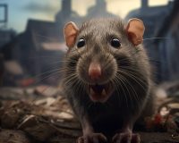 Агрессивная крыса в городе